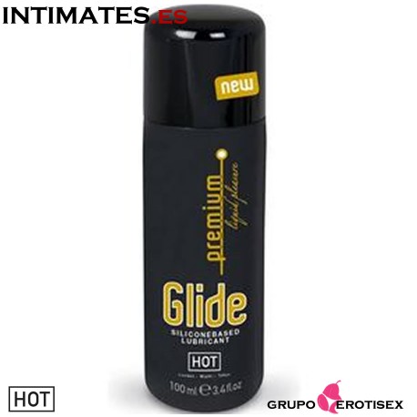 Glide Premium Liquid Pleasure · Lubricante silicona · Hot