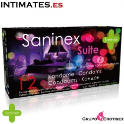 Suite 144 uds. · Preservativos aromatizados · Saninex