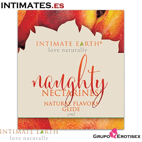 Naughty Nectarines Natural Flavors Glide 3ml · Intimate Earth