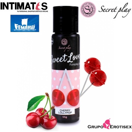 Cherry Lollipop · Gel lubricante comestible 55g. · Secret Play
