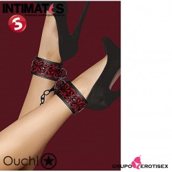 Luxury Ankle Cuffs · Esposas para tobillos burgundy · Ouch!