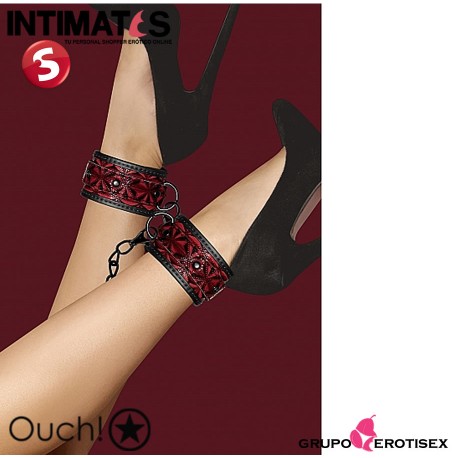 Luxury Ankle Cuffs · Esposas para tobillos burgundy · Ouch!