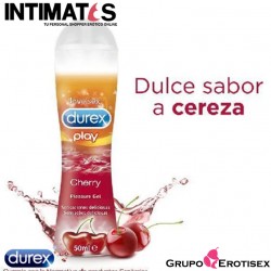 Cherry Pleasure Gel 50 ml · Lubricante sabor cereza · Durex Play