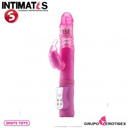 Thrusting Rabbit - Pink · Vibrador conejito con rotación · Shots Toys