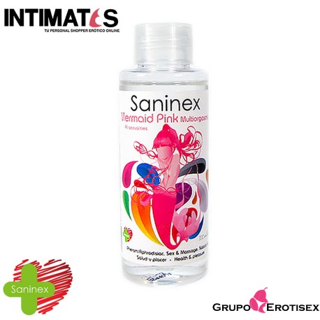 Mermaid Pink Multiorgasmic · Aceite sexual y de masaje íntimo · Saninex