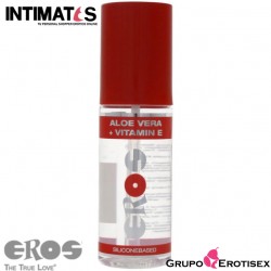 Aloe Vera + Vitamin E · Lubricante silicona 100ml · Eros