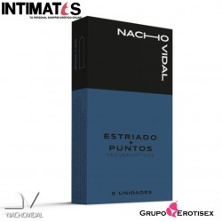 Preservativos estriados + puntos 6 unidades · Nacho Vidal