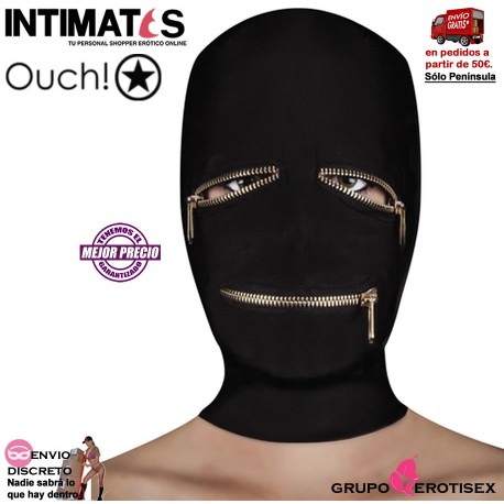 Extreme Zipper · Máscara con cremallera en boca y ojos · Ouch!