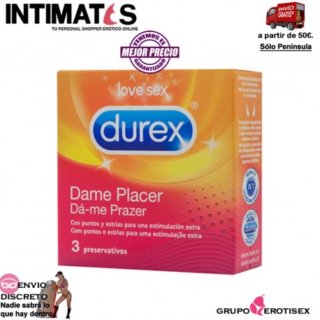 Dame Placer · 3 Preservativos · Durex