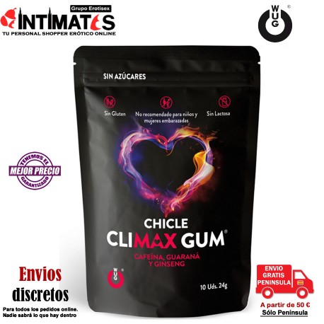 WUG Climax · Mastica y disfruta · 10 uds. · Functional Gums