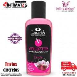 Voluptas - Cereza · Gel de masaje comestible 100 ml · LuxuriA