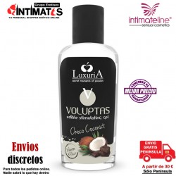 Voluptas - Choco Coconut · Gel de masaje comestible 100 ml · LuxuriA