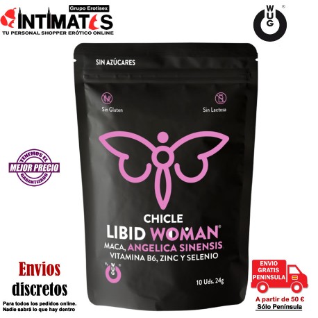 WUG Libid Woman · Aumenta la líbido femenina -10 chicles · Functional Gums