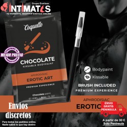 Pintura corporal de chocolate · Formato bolsillo 10ml · Coquette