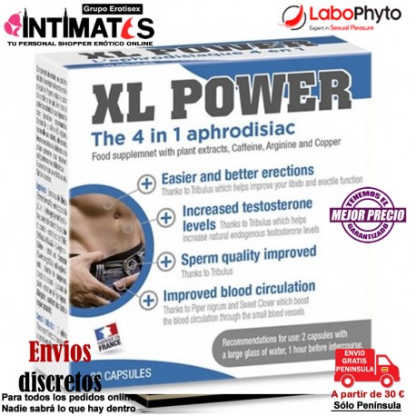 XL Power - 20 caps. · Mejora el rendimiento sexual de los hombres · LaboPhyto