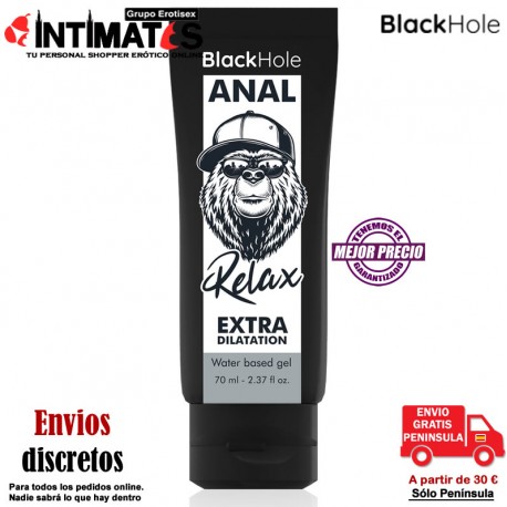 Anal Relax Extra Dilatación · Lubricante a base de agua 70ml · BlackHole