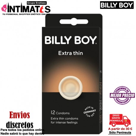 Extra thin · Preservativos 12 Uds. · Billy Boy