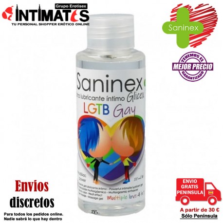 Glicex LGTB Gay · Extra lubricante 4 en 1 · Saninex