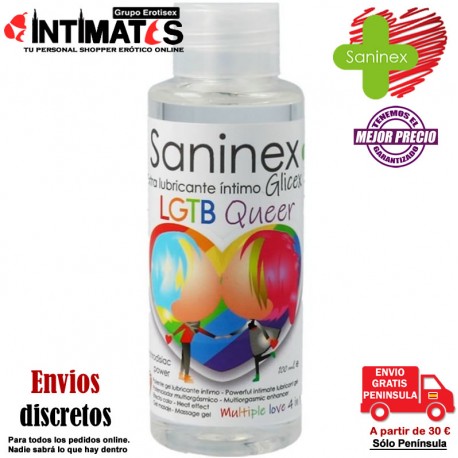 Glicex LGTB Queer · Lubricante Intimo sexual 4 en 1 · Saninex
