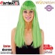 Cabaret Wigs · Peluca verde larga para fiestas · Wolnash