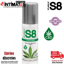S8 Cannabis Relaxing 125 ml · Lubricante híbrido · Stimul8