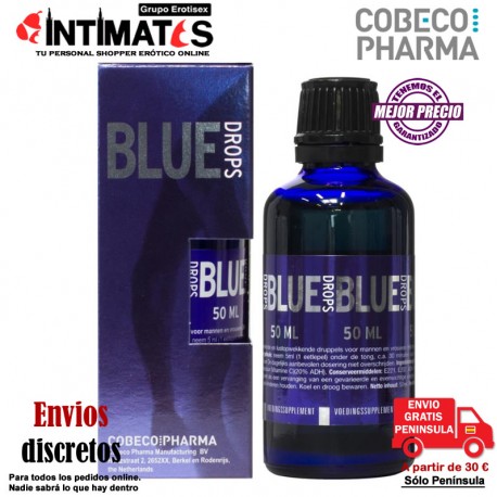 Blue Drops 50ml · Refuerza la libido · Cobeco