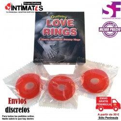 Gummy Love Rings · 3 anillos de gominola para el pene · Spencer & Fleetwood