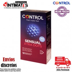 Sensual Xtra Dots 12u. · Preservativos con 264 puntos de placer · Control