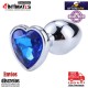 Blue Sapphire · Plug anal de aluminio con joya en su base - L · AfterDark