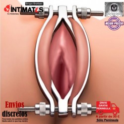 Spread 'Em · Abrazadera de vagina ajustable de acero inoxidable · Master Series