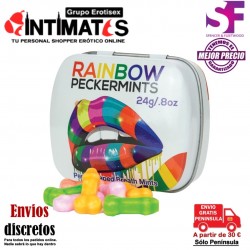 Rainbow Peckermints · Penes comestibles de menta multicolor · Spencer & Fleetwood