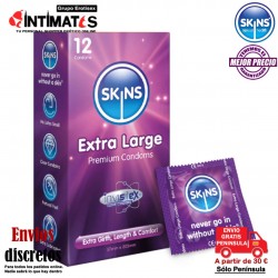 Extra grandes · 12 preservativos · Skins