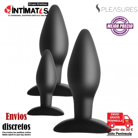 Silicone Anal Trainer · Set con 3 plugs anales · S Pleasures