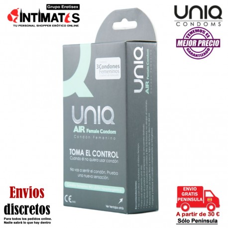 Air Female Condom · Condón femenino - 3 uds.· Uniq