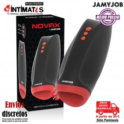 Novax · Masturbador masculino con vibración y compresión · Jamyjob