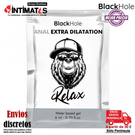 Anal Relax Extra Dilatación · Lubricante a base de agua 6ml · BlackHole