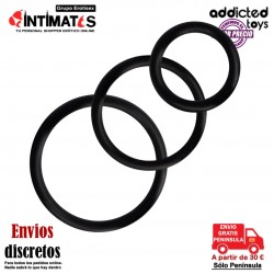 Rings set for penis · Anillos para el pene - Ahumado · Addicted toys