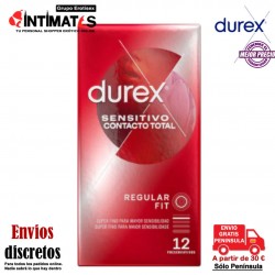 Sensitivo Contacto Total · 12 Preservativos · Durex