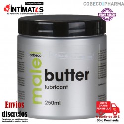 Male butter Lubricant 250 ml · Con fórmula para uso anal · Cobeco