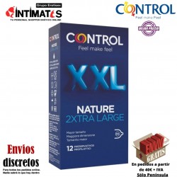Nature 2Xtra Large · 12 Preservativos de mayor tamaño · Control