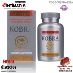 Kobra ♂ 60 caps · Estimula la erección · Cobeco