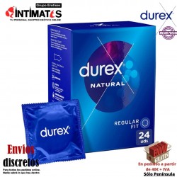 Natural · Preservativos más largos y más anchos 24 uds. · Durex