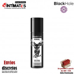 Anal Relax Extra Dilatación · Lubricante a base de silicona 30ml · BlackHole