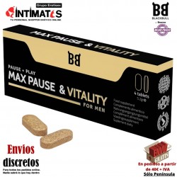 Max Pause & Vitality 4c · Comprimidos retardantes · Blackbull by spartan