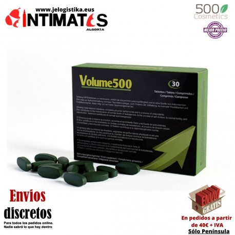 Volume500 · Aumenta el esperma de forma natural · 500Cosmetics