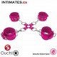 Leather Hand And Legcuffs - Pink · Ouch!